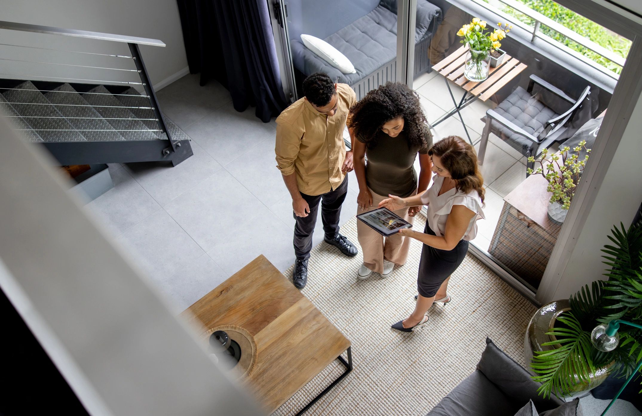 real estate agent with client