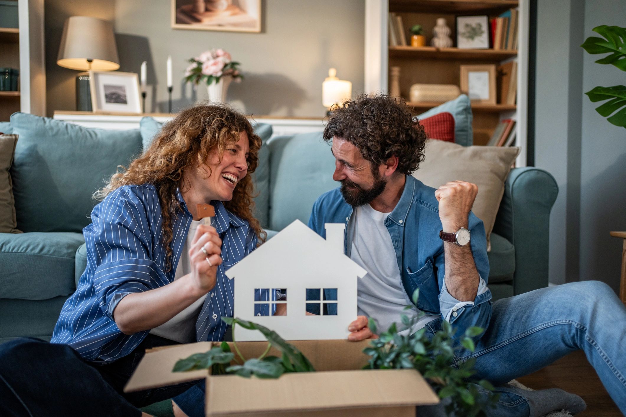 happy homeowner selling house